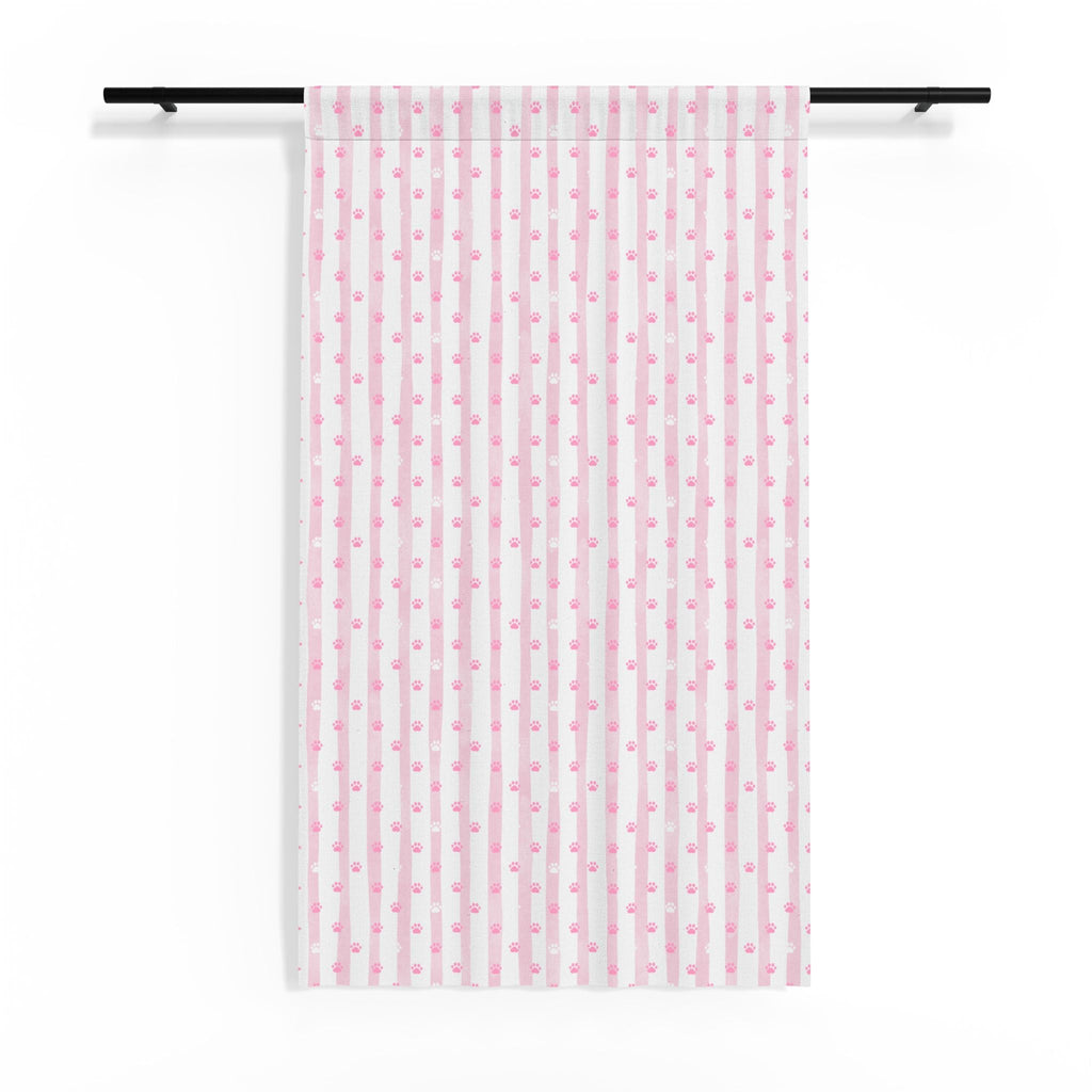 Blush Paw Print Sheer Curtain - Decor, Curtains, Window - EpiAl's Shop