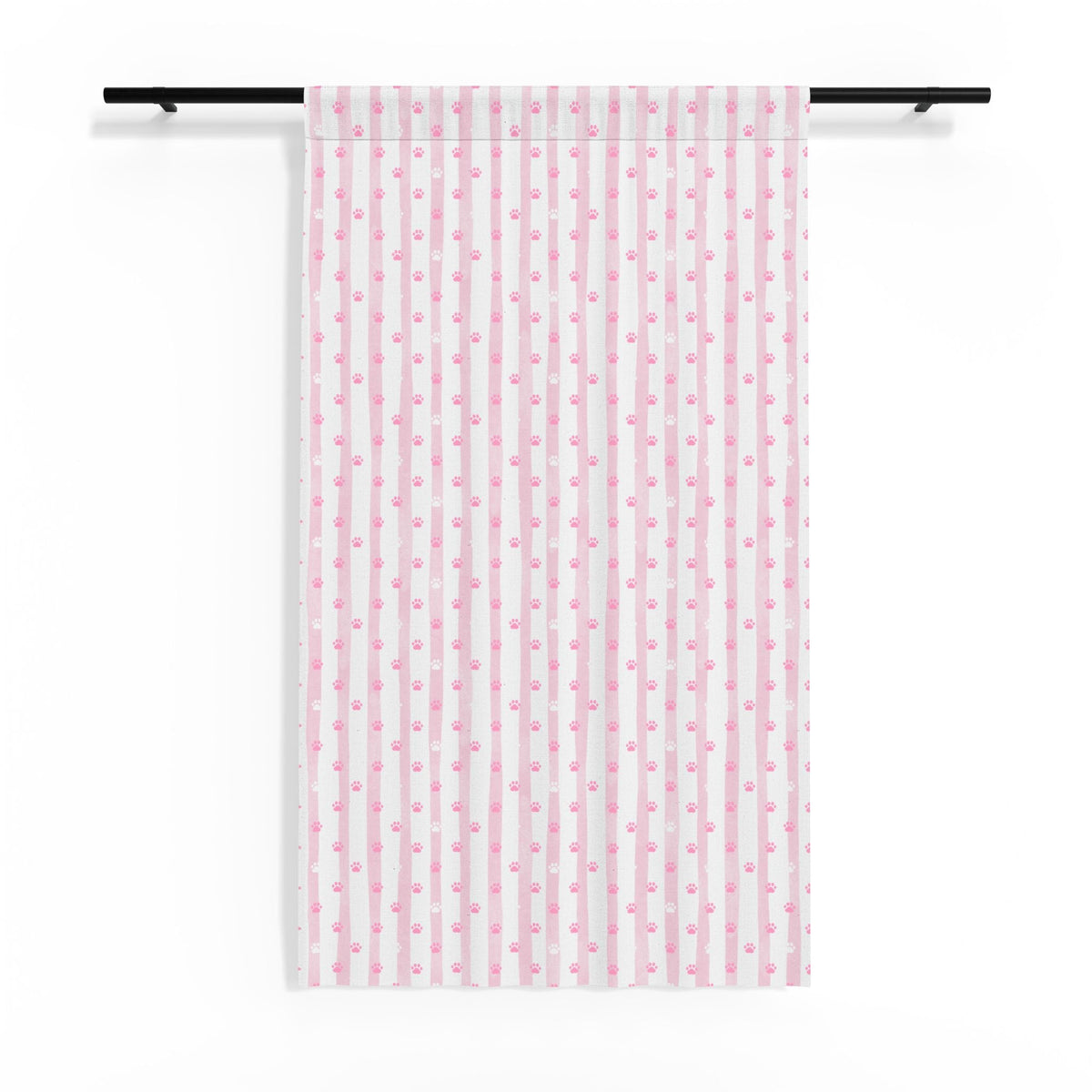 Blush Paw Print Sheer Curtain - Decor, Curtains, Window - EpiAl's Shop