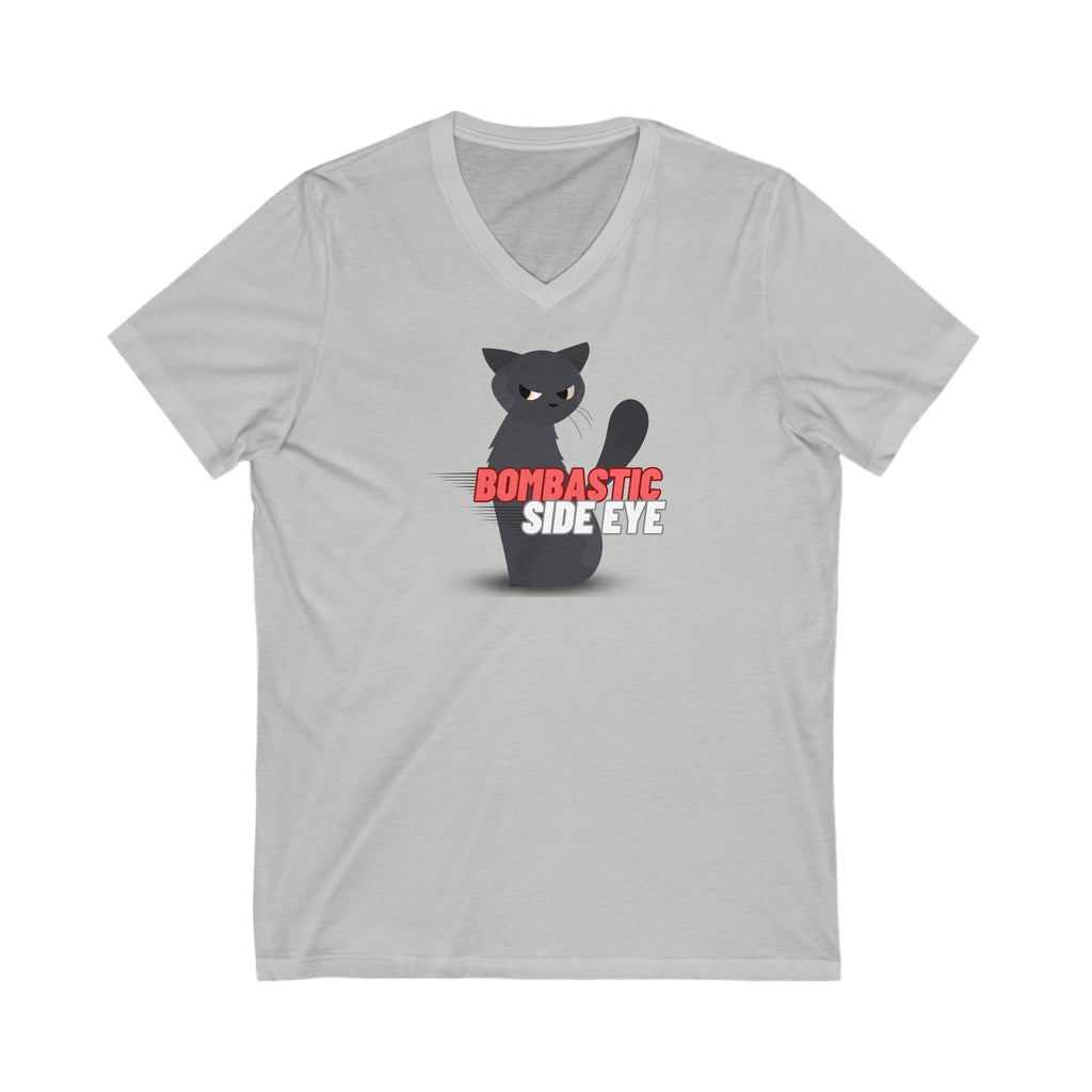 Bombastic Side Eye Unisex Jersey Short Sleeve Tee - V - neck - Epileptic Al’s Shop