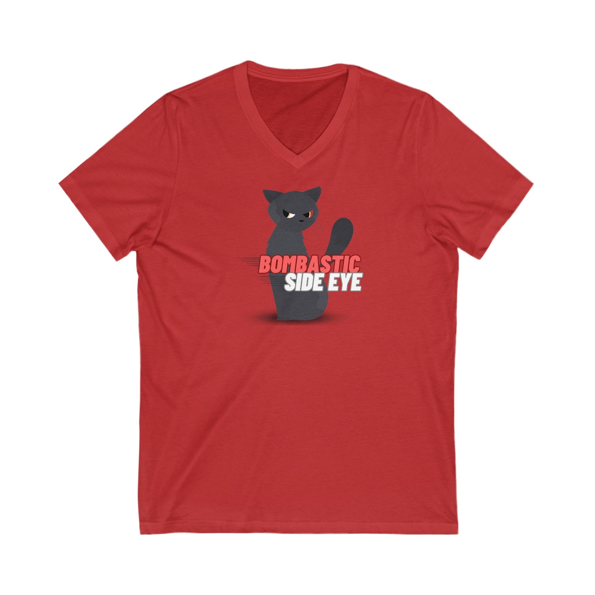 Bombastic Side Eye Unisex Jersey Short Sleeve Tee - V - neck - Epileptic Al’s Shop
