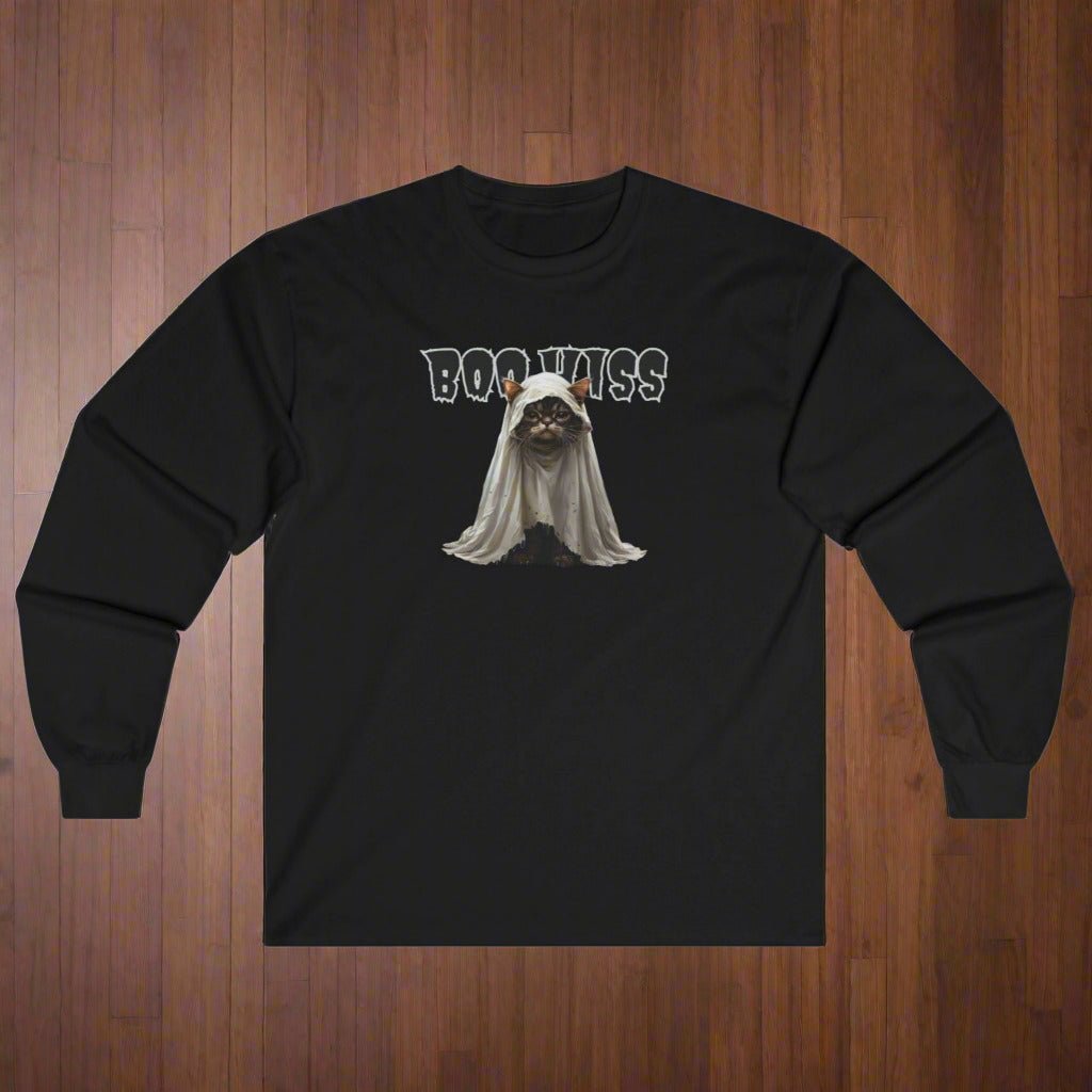 Boo Hiss Long Sleeve Tee, Halloween Shirt - Clothing, T-shirts, Long - Sleeve - EpiAl's Shop