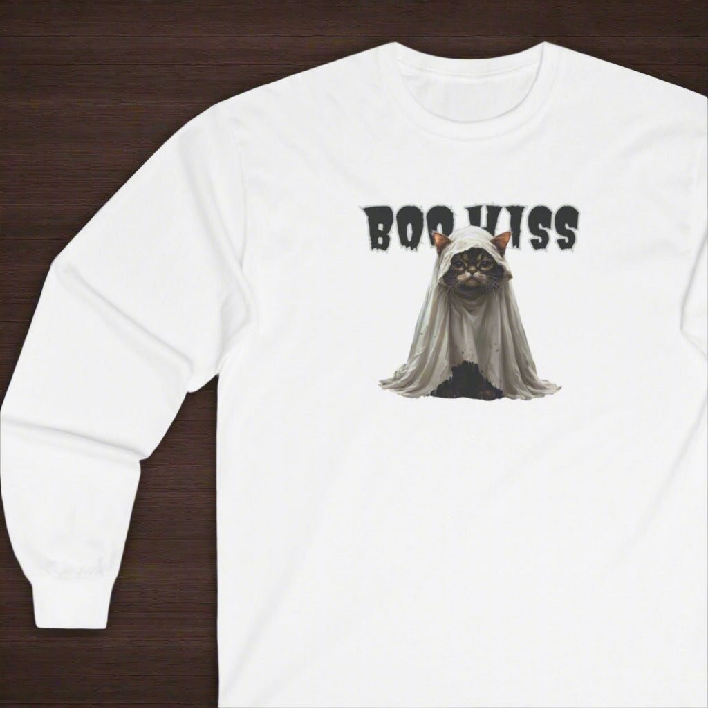 Boo Hiss Long Sleeve Tee, Halloween Shirt - Clothing, T-shirts, Long - Sleeve - EpiAl's Shop