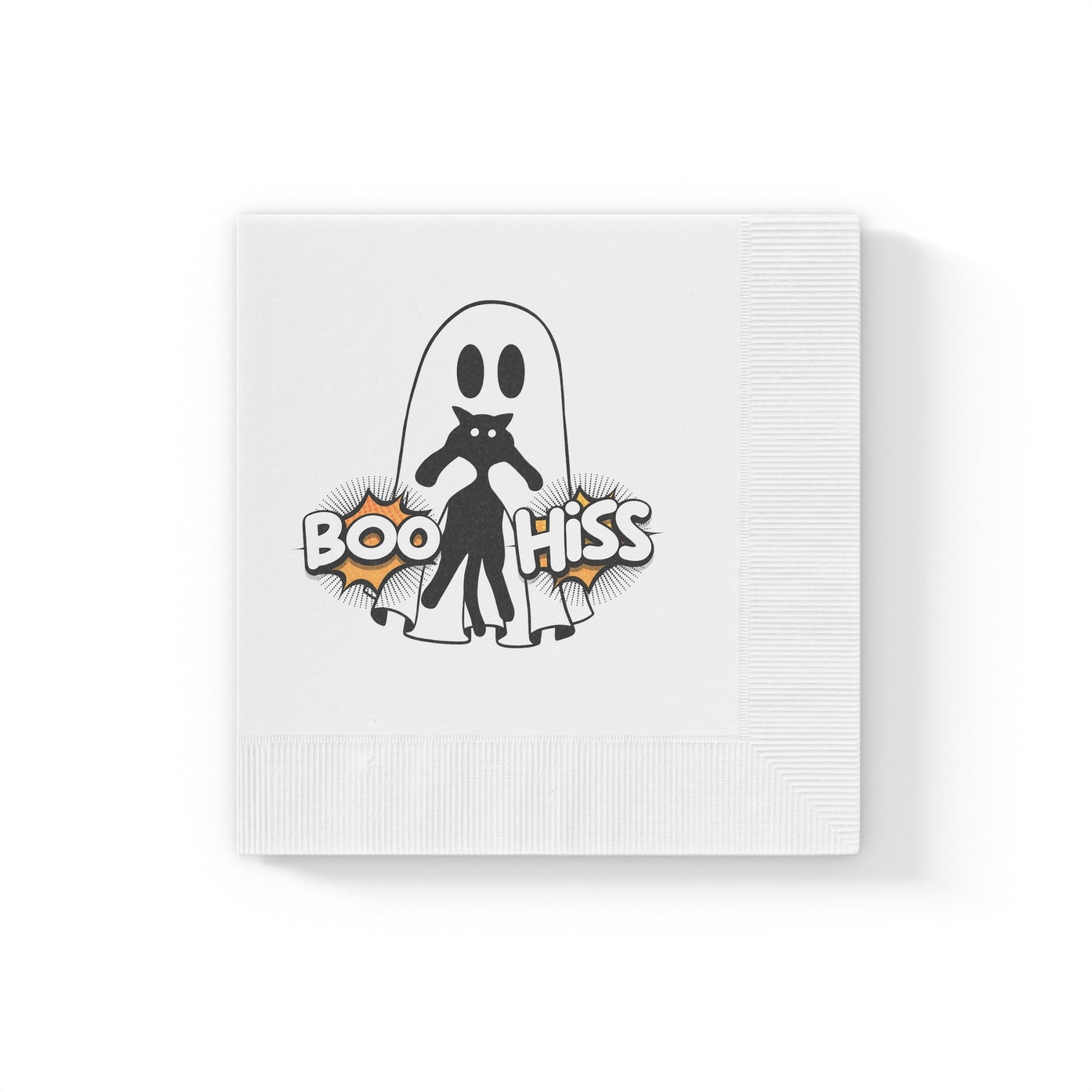 Boo Hiss White Coined Napkins - Home Decor - Epileptic Al’s Shop