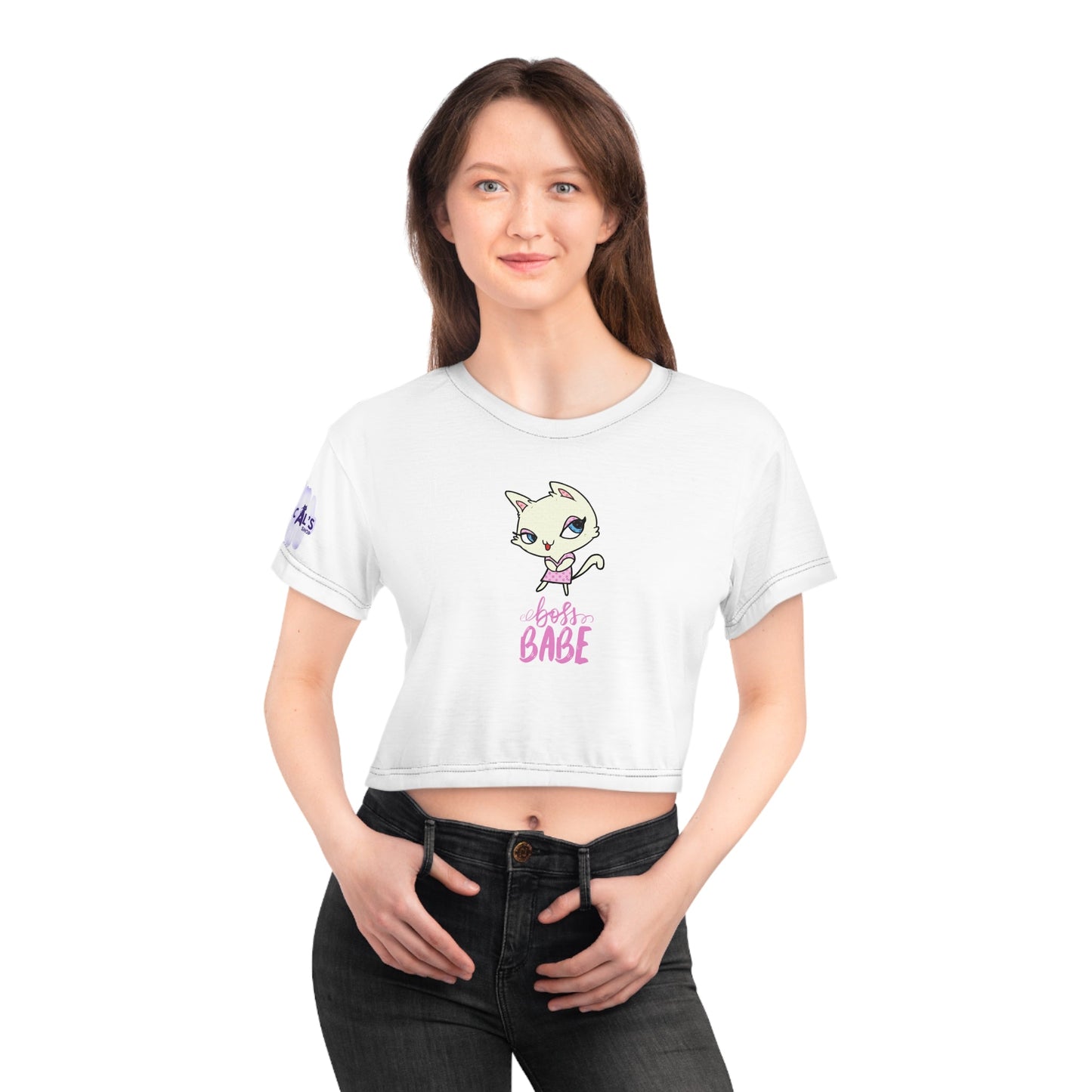 Boss Babe Crop Tee - All Over Prints - Epileptic Al’s Shop