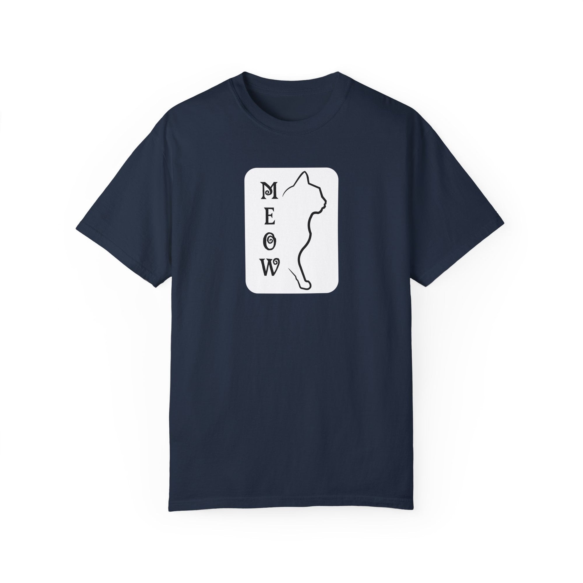 Boxy Meow Unisex Garment - Dyed T - shirt - T - Shirt - Epileptic Al’s Shop