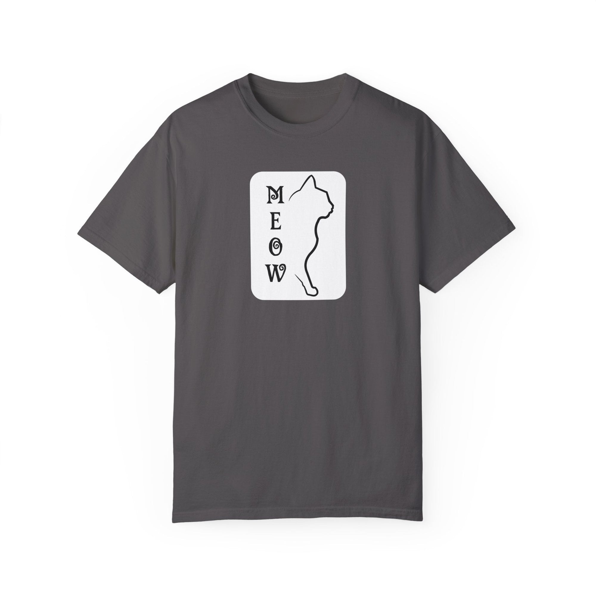 Boxy Meow Unisex Garment - Dyed T - shirt - T - Shirt - Epileptic Al’s Shop