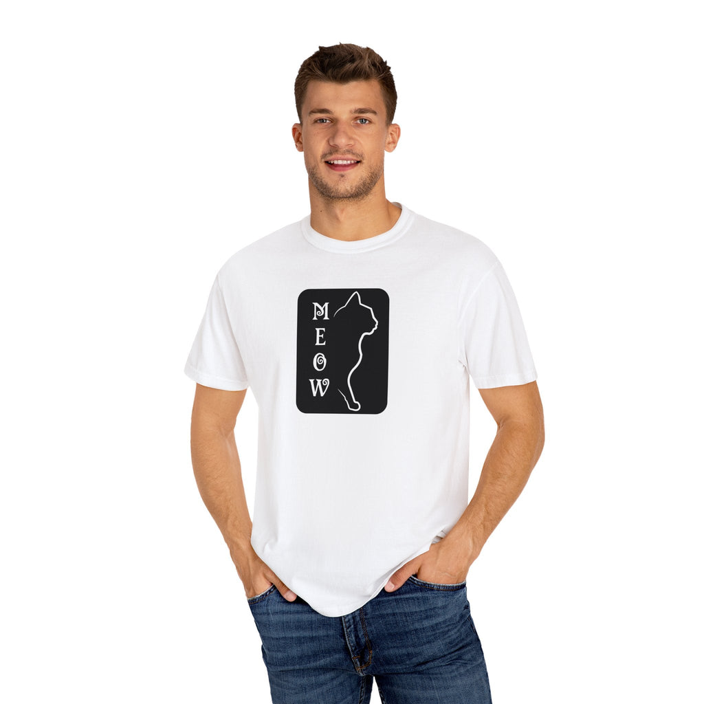 Boxy Meow Unisex Garment - Dyed T - shirt - T - Shirt - Epileptic Al’s Shop