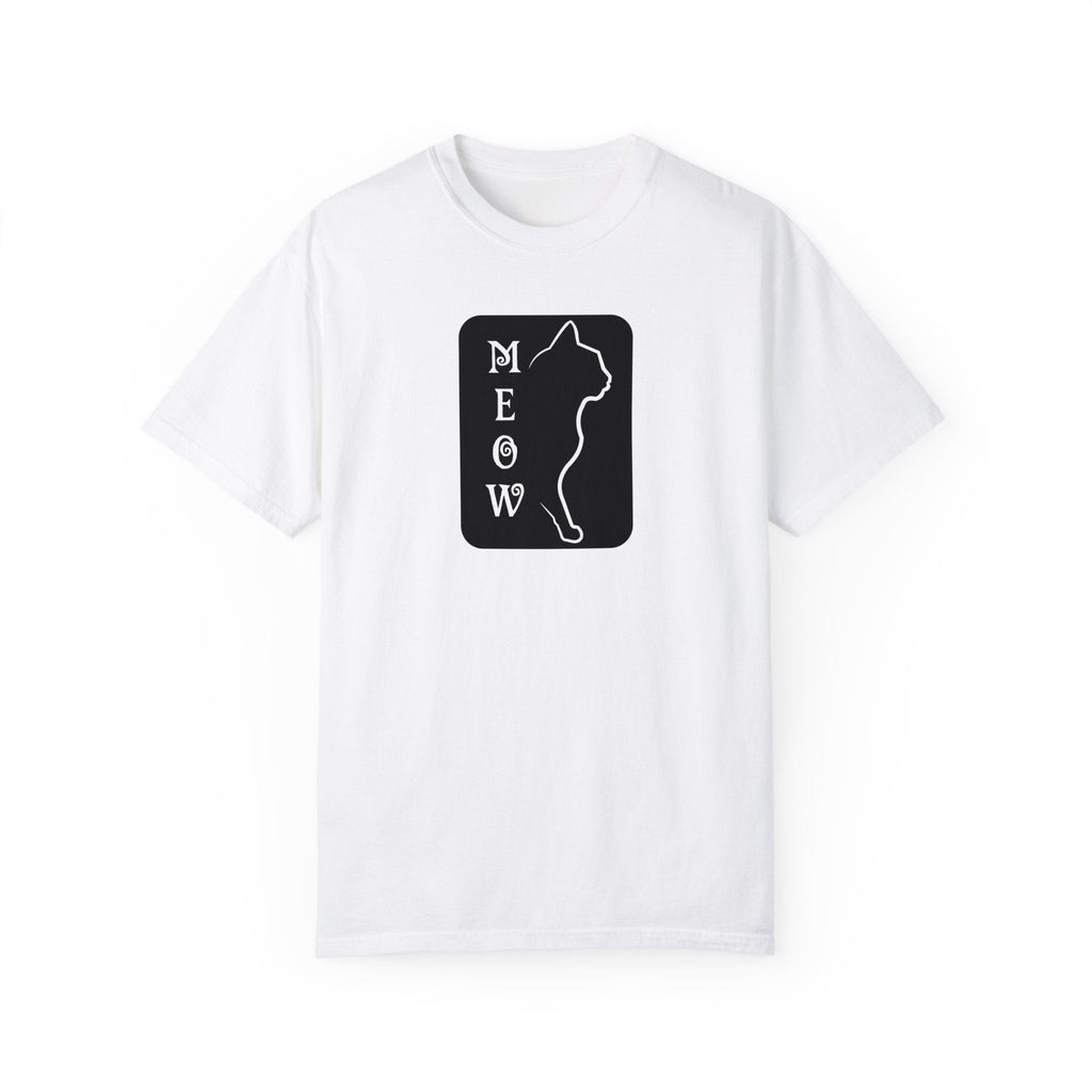 Boxy Meow Unisex Garment - Dyed T - shirt - T - Shirt - Epileptic Al’s Shop