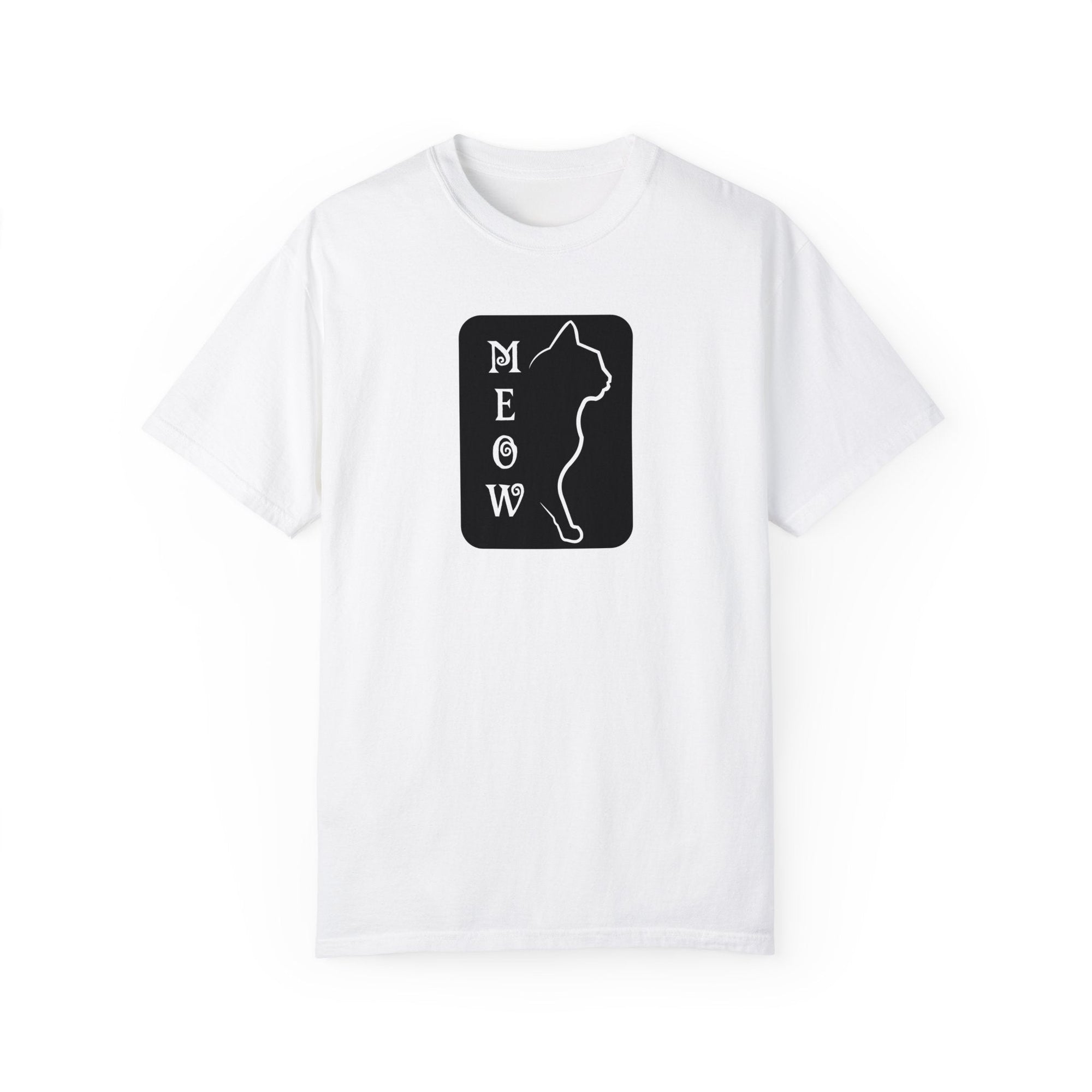 Boxy Meow Unisex Garment - Dyed T - shirt - T - Shirt - Epileptic Al’s Shop