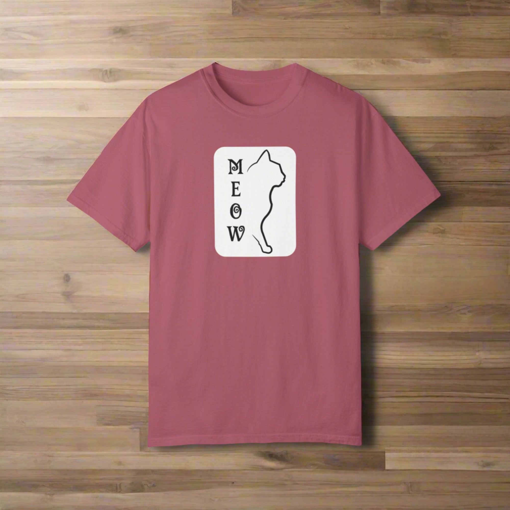 Boxy Meow Unisex Garment - Dyed T - shirt - T - Shirt - Epileptic Al’s Shop