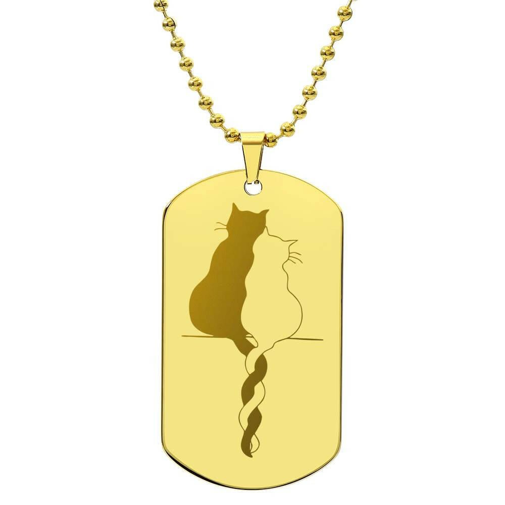 Braided Tails Engraved Necklace - Jewelry - Epileptic Al’s Shop