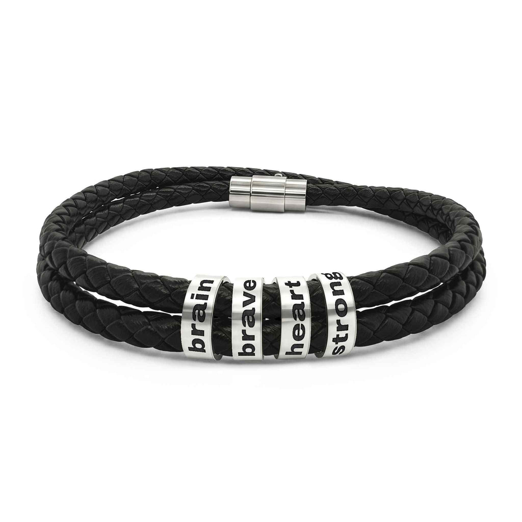 Brain Brave Heart Strong Leather Bracelet - Jewelry, Bracelets - EpiAl's Shop