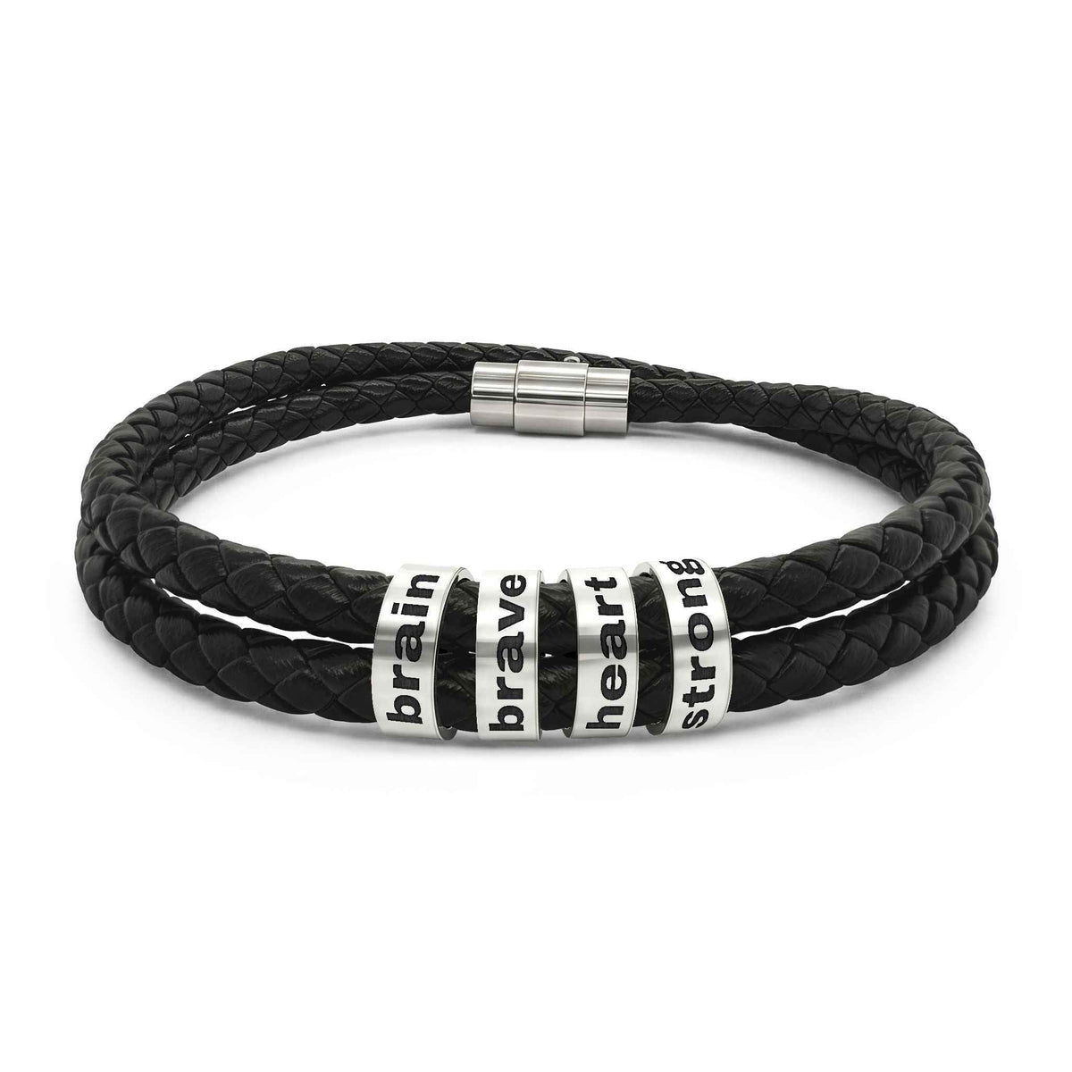 Brain Brave Heart Strong Leather Bracelet - Jewelry, Bracelets - EpiAl's Shop