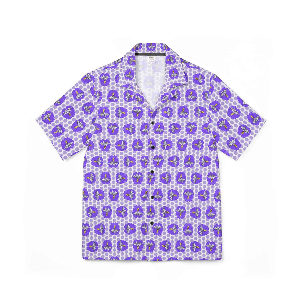 Brain Static Beach Club Camp Shirt | Epilepsy Awareness Button-Up - Clothing, Unisex, Shirt, Button-Up - EpiAl's Shop