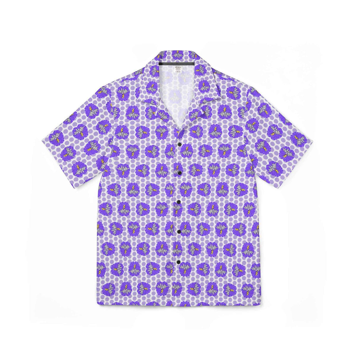 Brain Static Beach Club Camp Shirt | Epilepsy Awareness Button-Up - Clothing, Unisex, Shirt, Button-Up - EpiAl's Shop