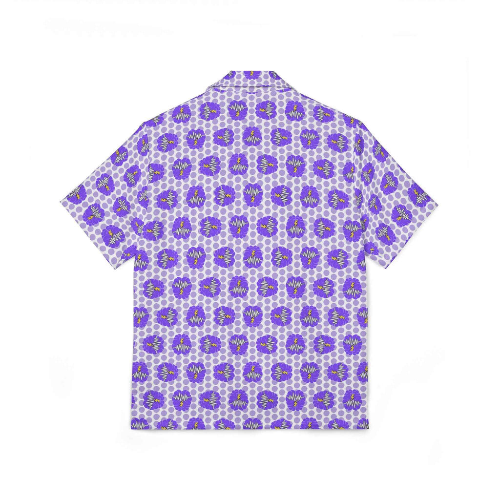 Brain Static Beach Club Camp Shirt | Epilepsy Awareness Button-Up - Clothing, Unisex, Shirt, Button-Up - EpiAl's Shop