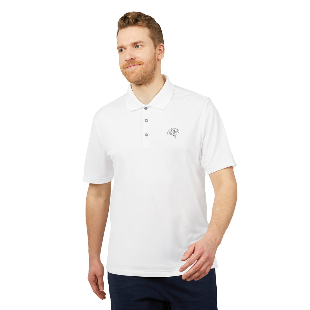 Brain Static Performance Polo | Epilepsy Awareness adidas® Polo - Clothing, Unisex, Shirt, Polo - EpiAl's Shop