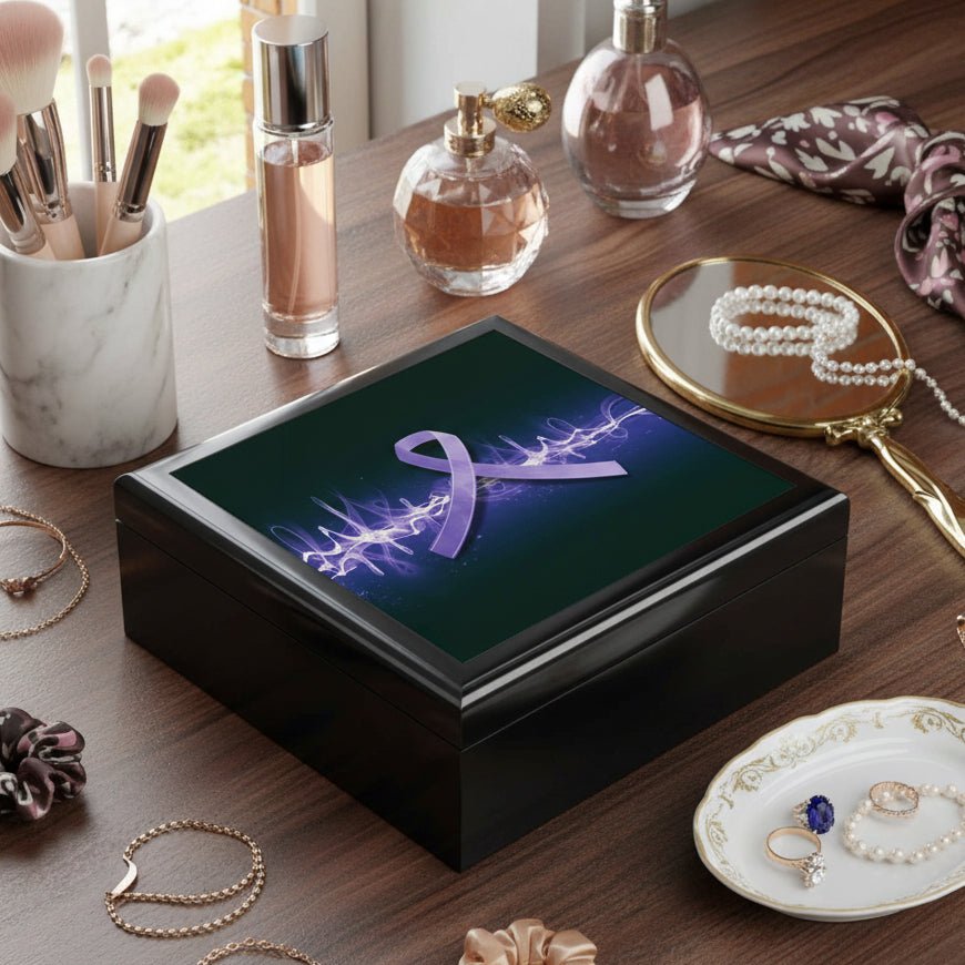 Brain Waves of Strength — Awareness Keepsake Box - Decor, Jewelry Boxes - EpiAl's Shop