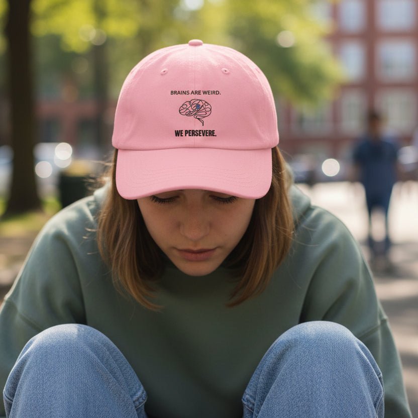 Brains Are Weird. We Persevere. – Epilepsy Awareness Hat - Hats, Baseball & Trucker - EpiAl's Shop