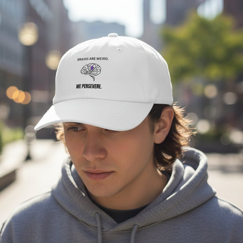 Brains Are Weird. We Persevere. – Epilepsy Awareness Hat - Hats, Baseball & Trucker - EpiAl's Shop