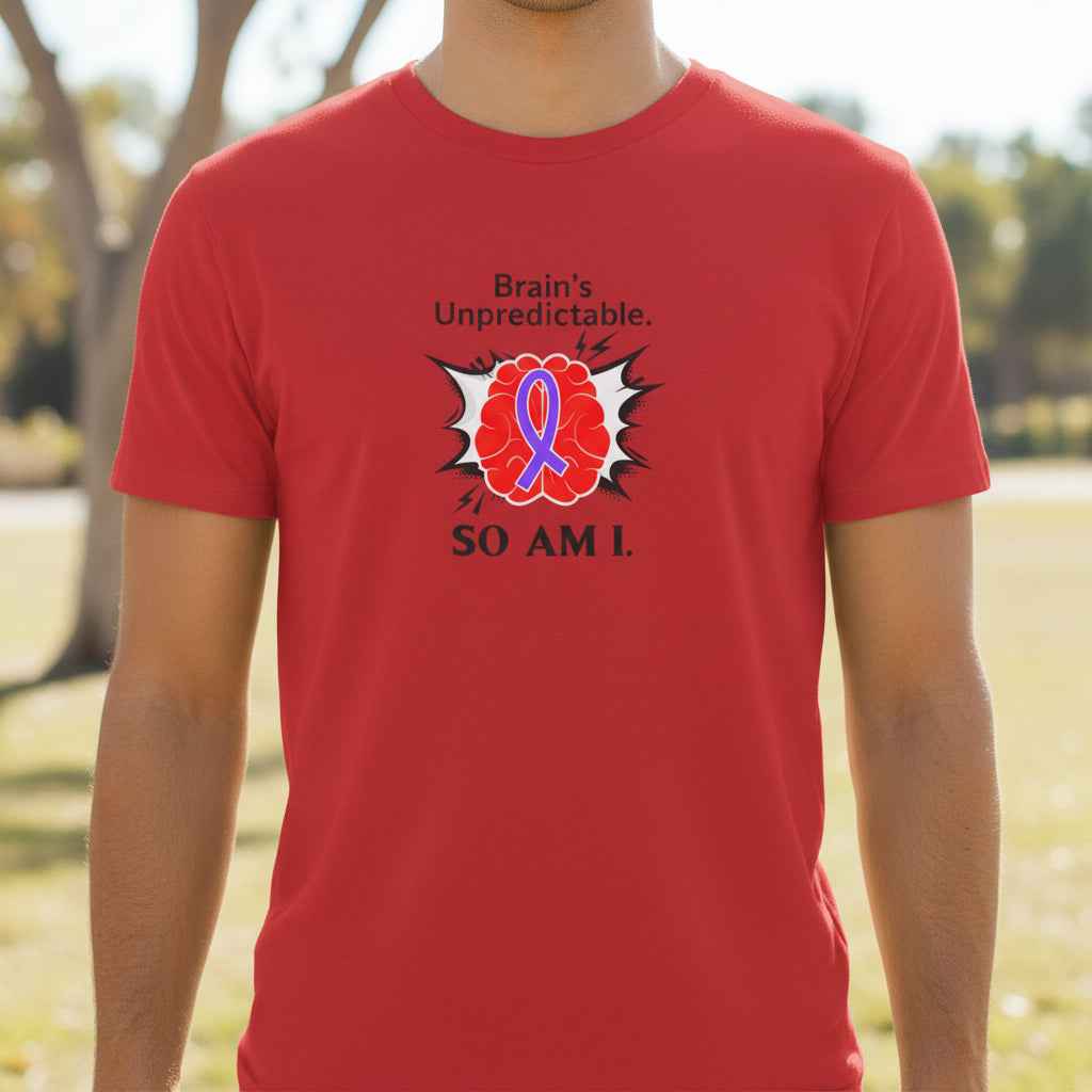 Brain’s Unpredictable. So Am I. – Epilepsy Awareness Tee - Clothing, Unisex, T-Shirts - EpiAl's Shop