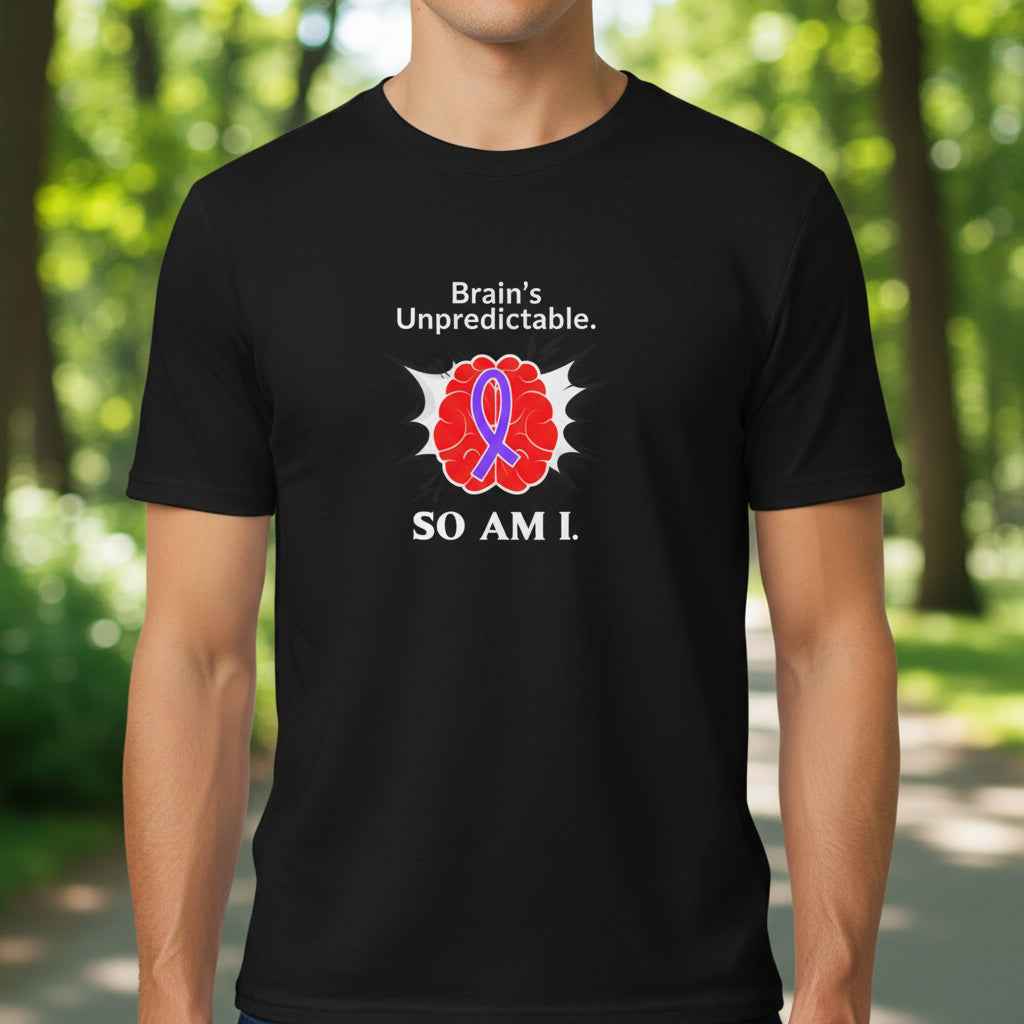 Brain’s Unpredictable. So Am I. – Epilepsy Awareness Tee - Clothing, Unisex, T-Shirts - EpiAl's Shop