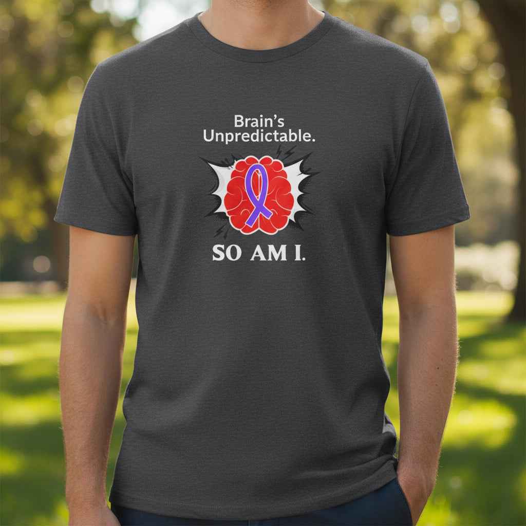 Brain’s Unpredictable. So Am I. – Epilepsy Awareness Tee - Clothing, Unisex, T-Shirts - EpiAl's Shop