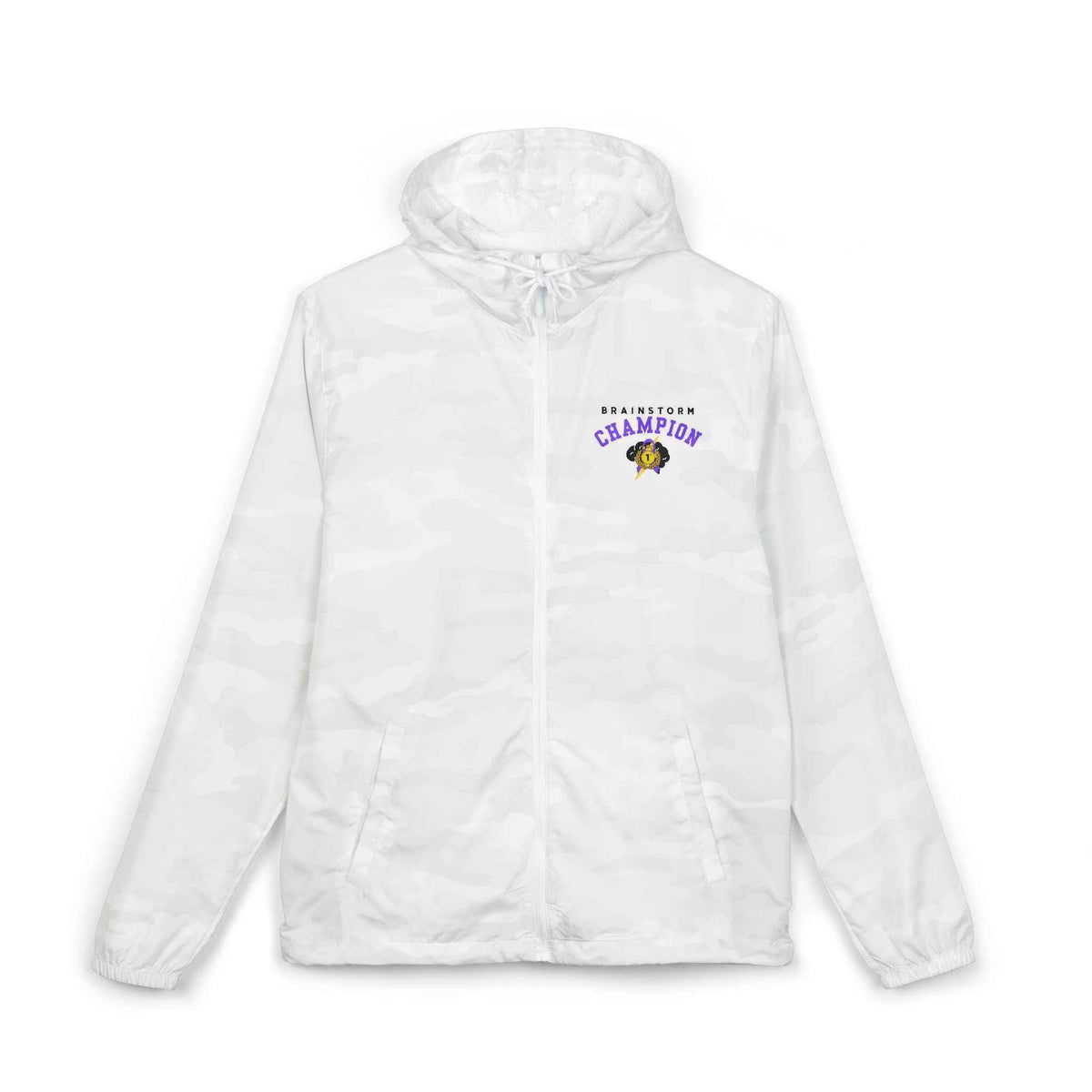 Brainstorm Champion Lightweight Windbreaker – White Camo Rain Jacket - Clothing, Unisex, Jacket - EpiAl's Shop