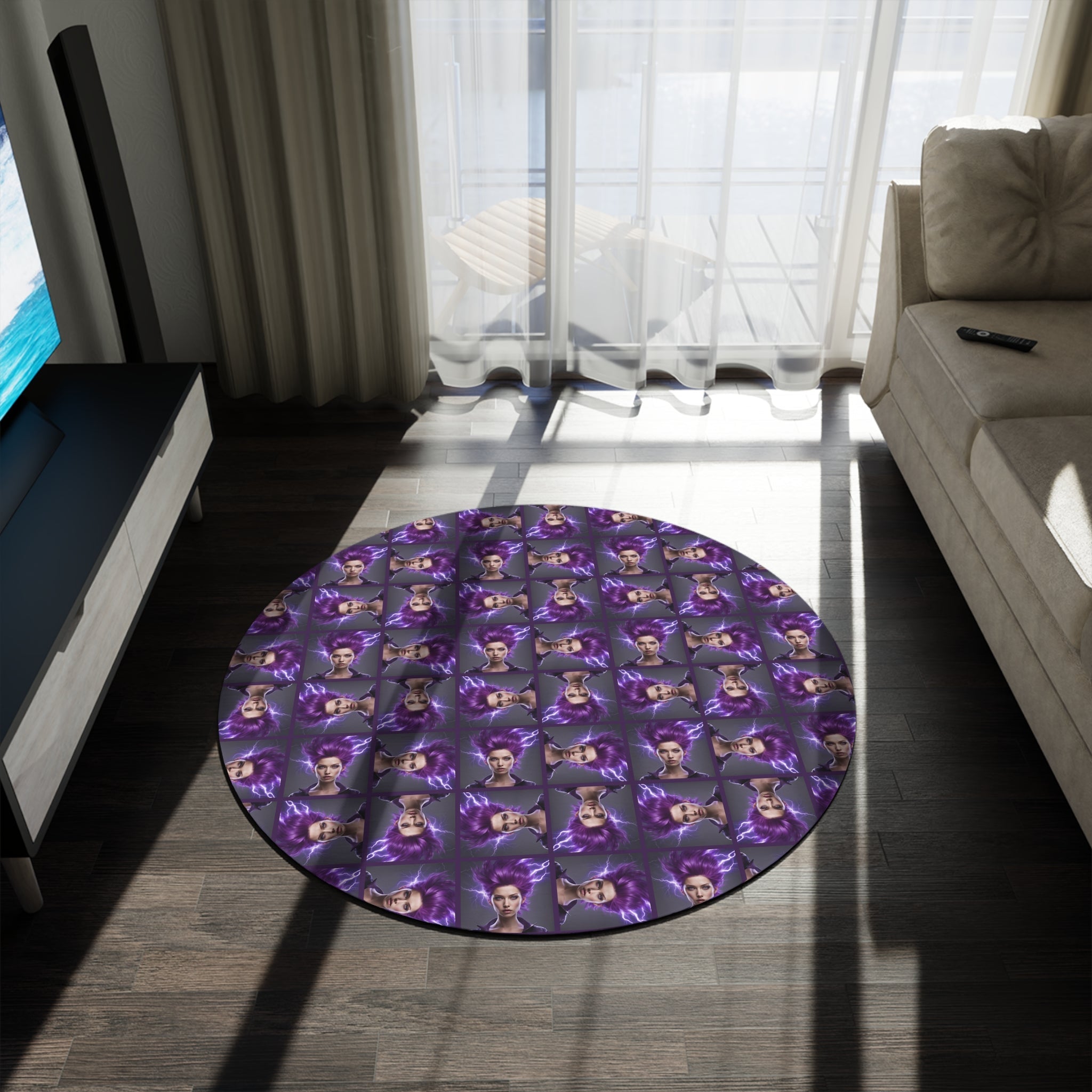 Brainstorm Round Rug for Epilepsy Awareness - Decor, Home, Rugs & Doormats - EpiAl's Shop