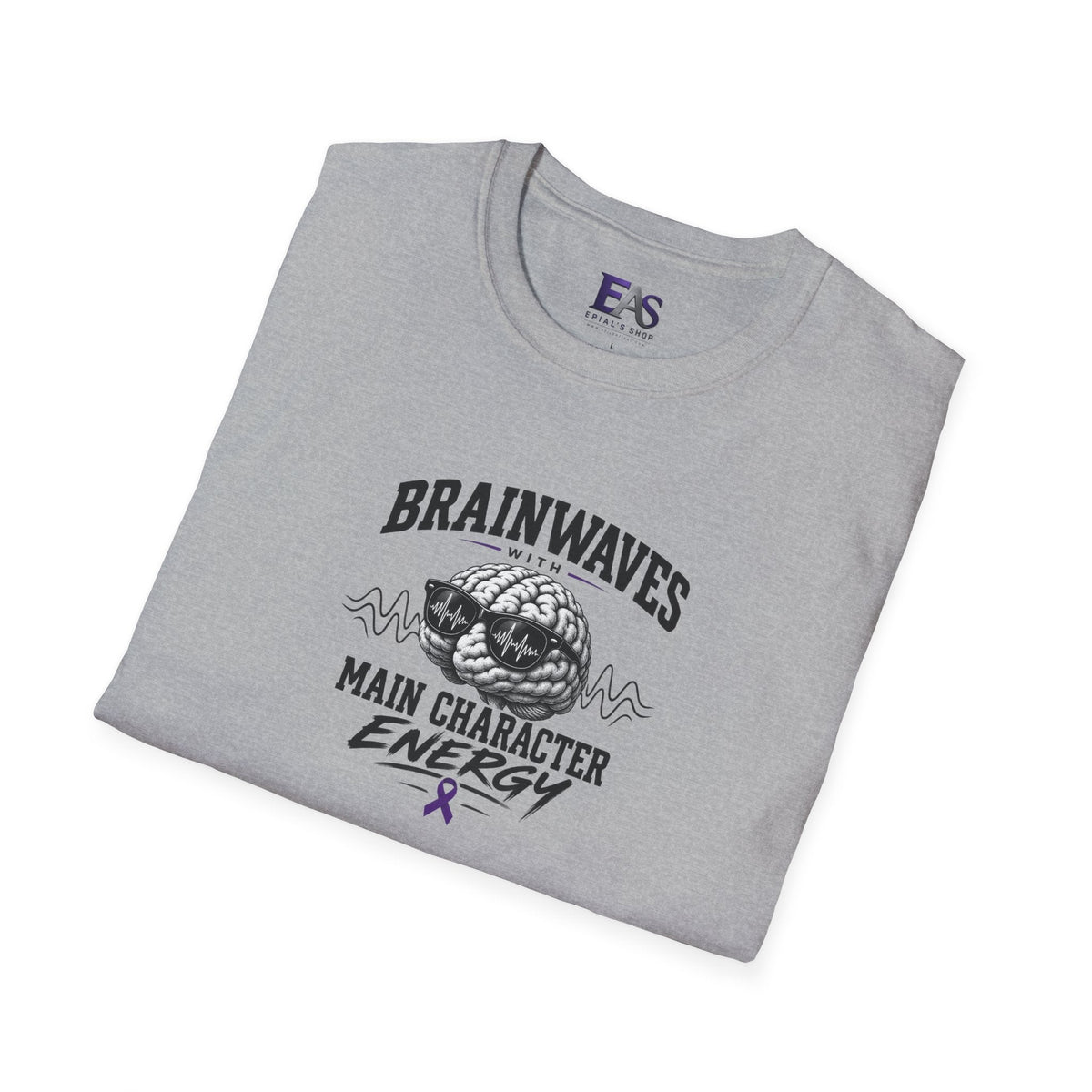 Brainwaves With Main Character Energy Epilepsy Awareness T-Shirt - Clothing, Unisex, T-Shirts - EpiAl's Shop