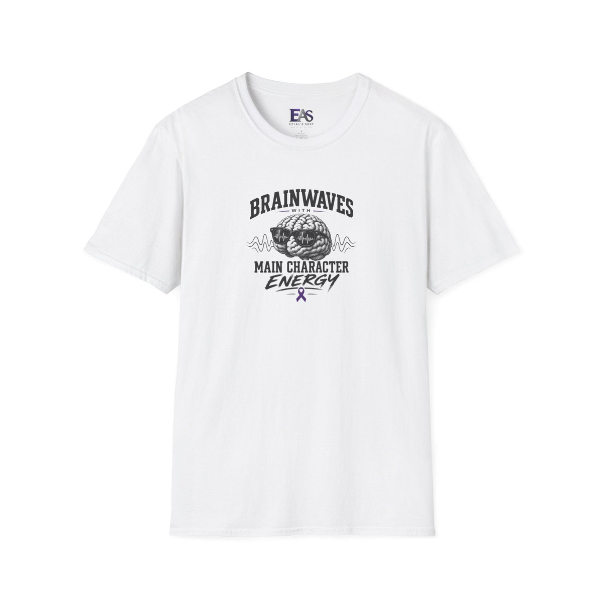 Brainwaves With Main Character Energy Epilepsy Awareness T-Shirt - Clothing, Unisex, T-Shirts - EpiAl's Shop