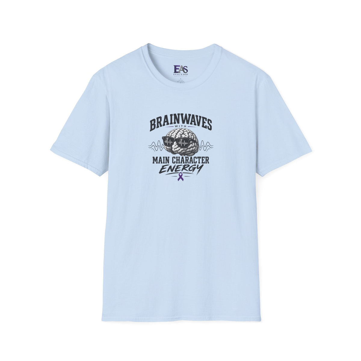 Brainwaves With Main Character Energy Epilepsy Awareness T-Shirt - Clothing, Unisex, T-Shirts - EpiAl's Shop