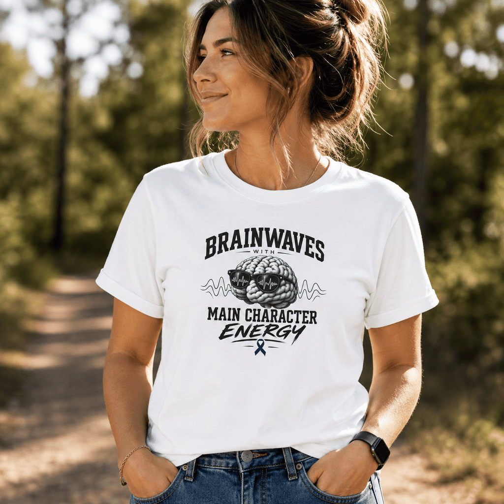 Brainwaves With Main Character Energy Epilepsy Awareness T-Shirt - Clothing, Unisex, T-Shirts - EpiAl's Shop
