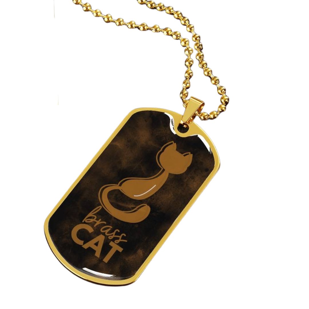 Brass Cat Necklace - Jewelry - Epileptic Al’s Shop