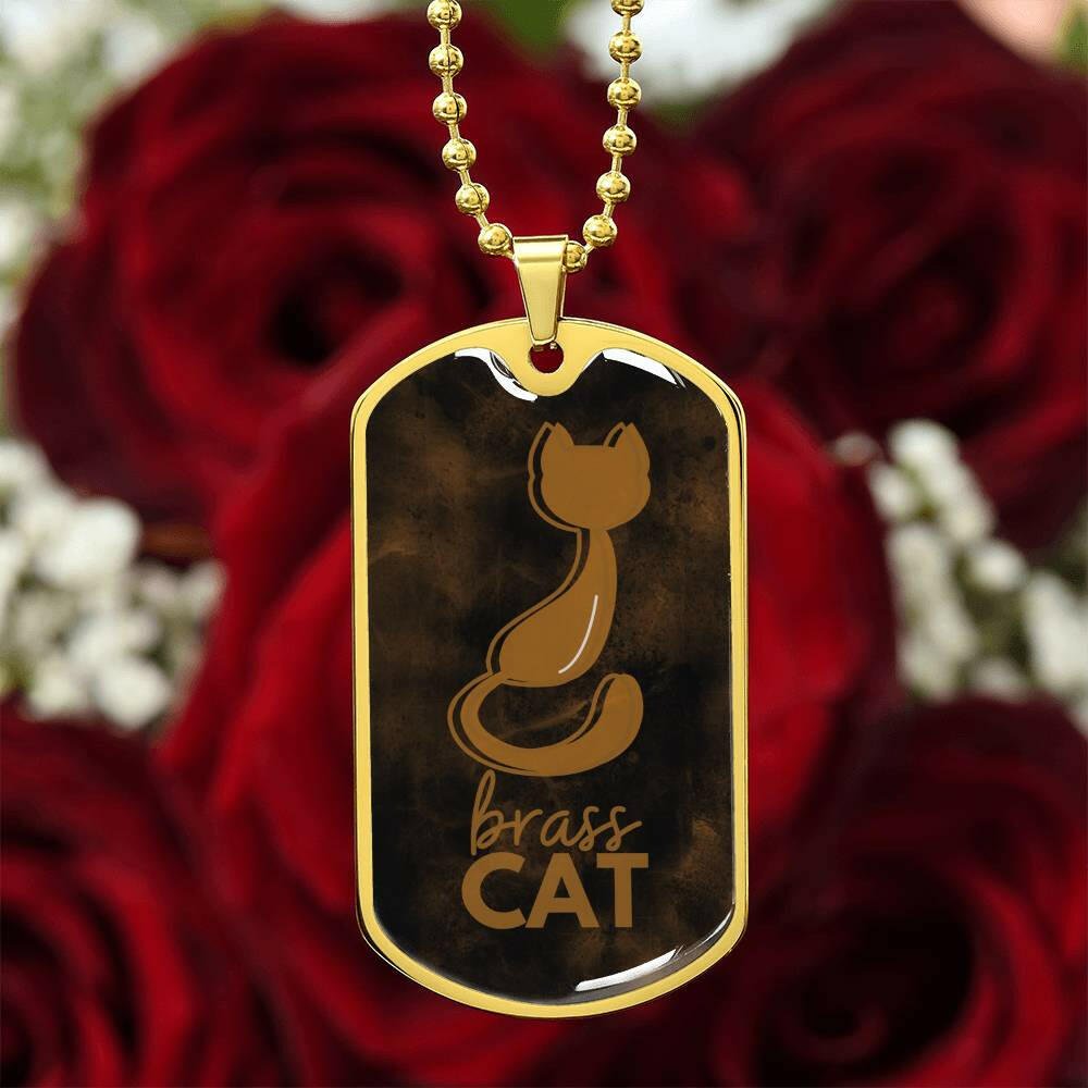 Brass Cat Necklace - Jewelry - Epileptic Al’s Shop