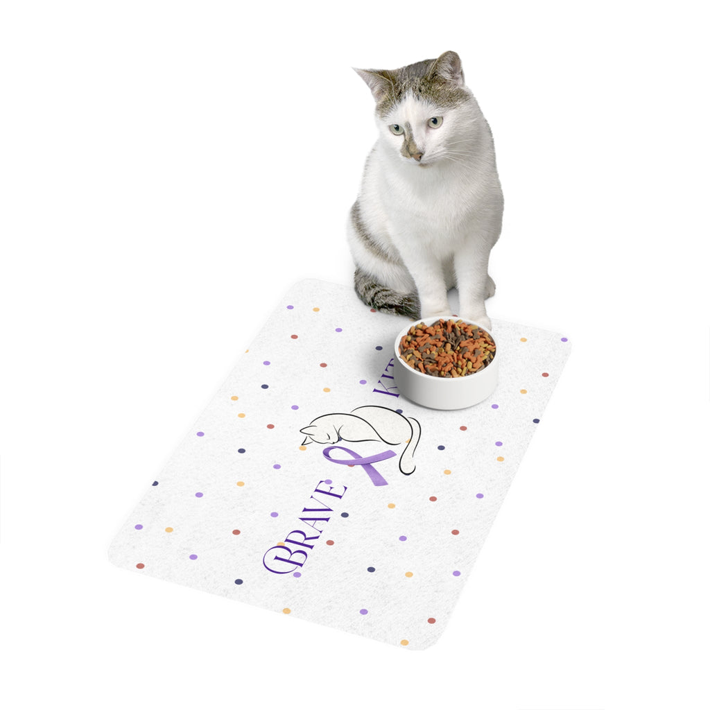 Brave Epikitty Cat Food Mat | Epileptic Cat Awareness Feeding Mat - Pet Supplies, Mats - EpiAl's Shop