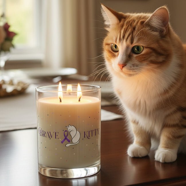 Brave Epikitty Soy Candle | Epileptic Cat Awareness Candle - Decor, Candles, Scented - EpiAl's Shop