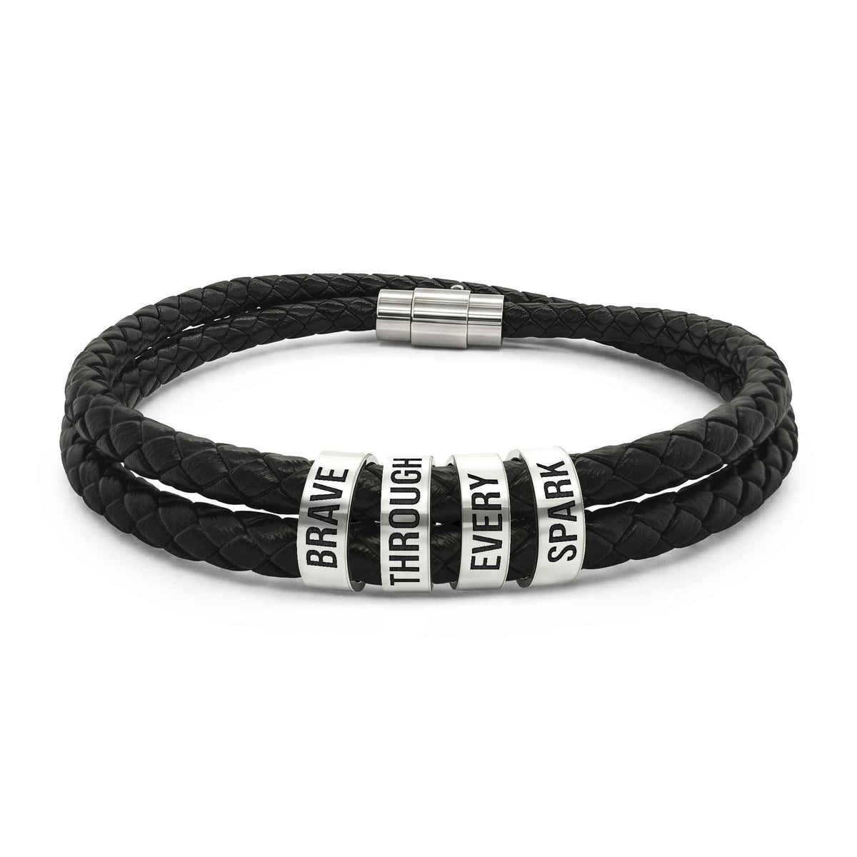 Brave Through Every Spark Leather Bracelet - Jewelry, Bracelets - EpiAl's Shop