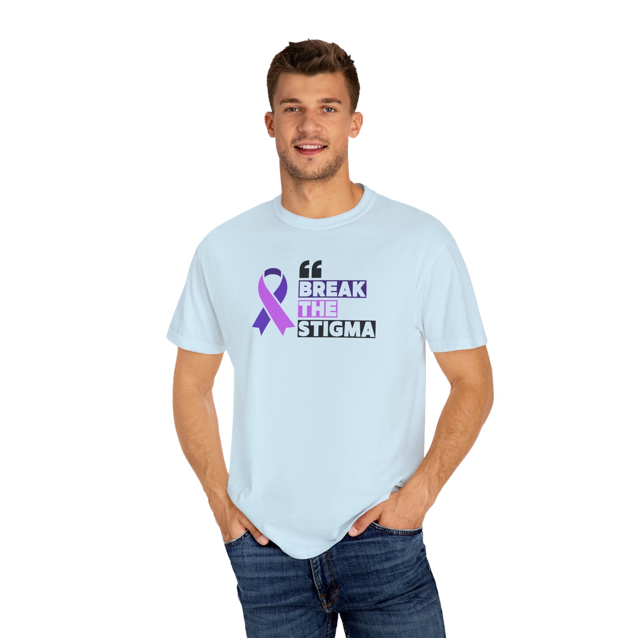 Break the Stigma Unisex Garment - Dyed T-Shirt for Epilepsy Awareness Tee - Clothing, T-shirts - EpiAl's Shop