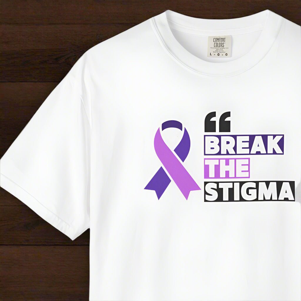 Break the Stigma Unisex Garment - Dyed T-Shirt for Epilepsy Awareness Tee - Clothing, T-shirts - EpiAl's Shop