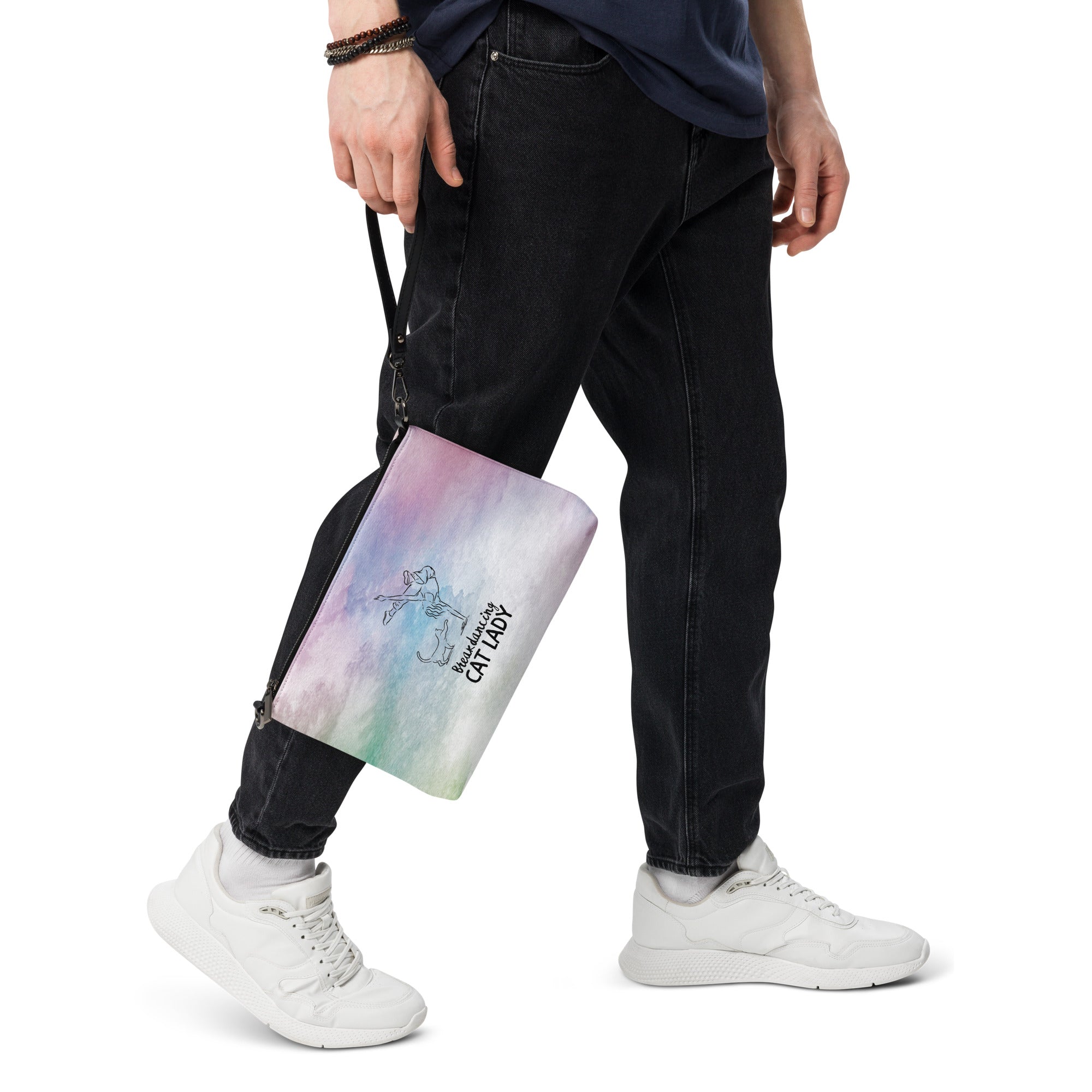 Breakdancing Cat Lady Crossbody Bag - handbag - EpiAl's Shop