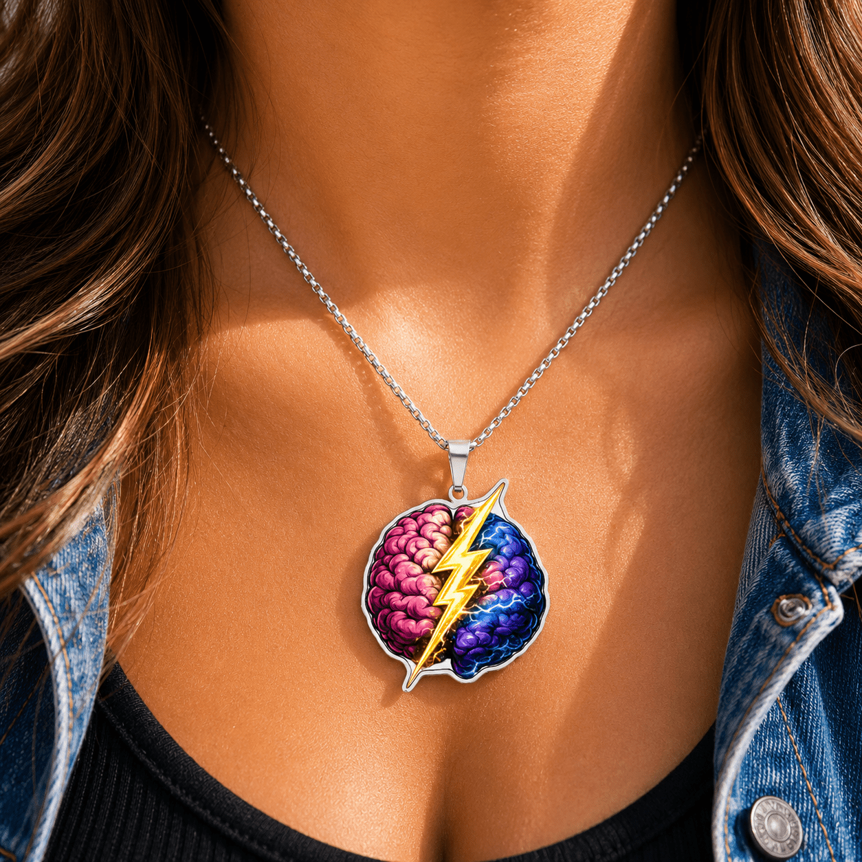 Bright Sparks & Brave Brains Pendant Necklace - Jewelry, Necklaces - EpiAl's Shop