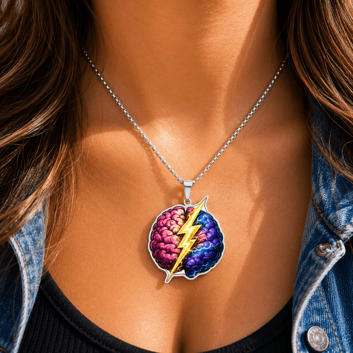 Bright Sparks & Brave Brains Pendant Necklace - Jewelry, Necklaces - EpiAl's Shop