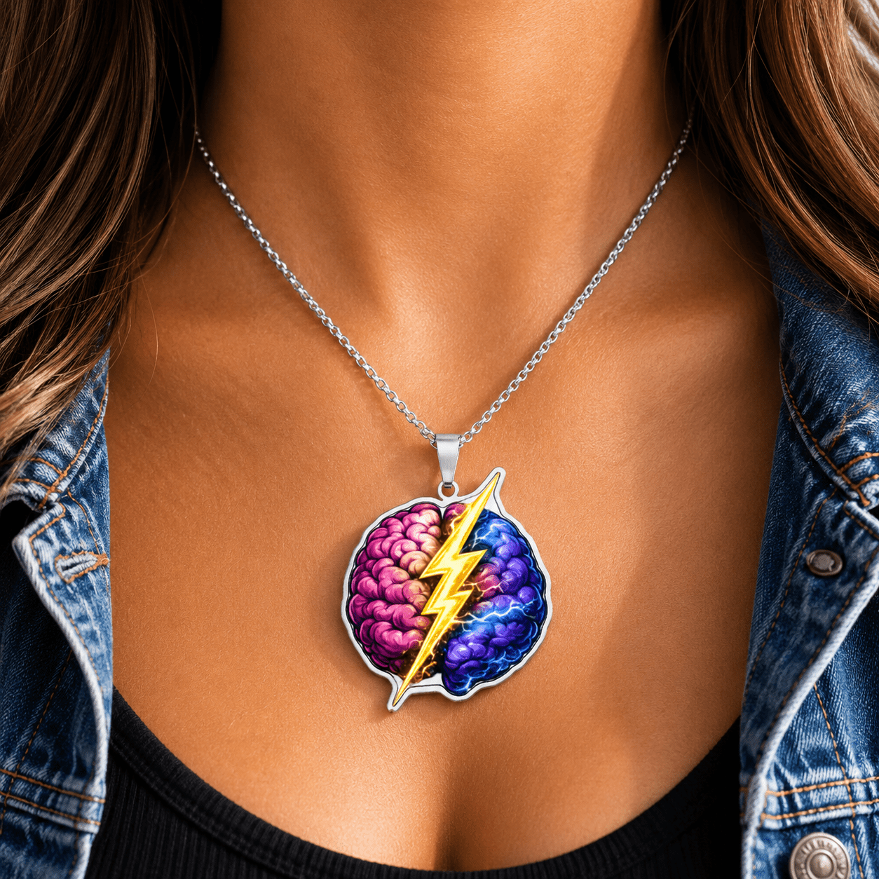 Bright Sparks & Brave Brains Pendant Necklace - Jewelry, Necklaces - EpiAl's Shop