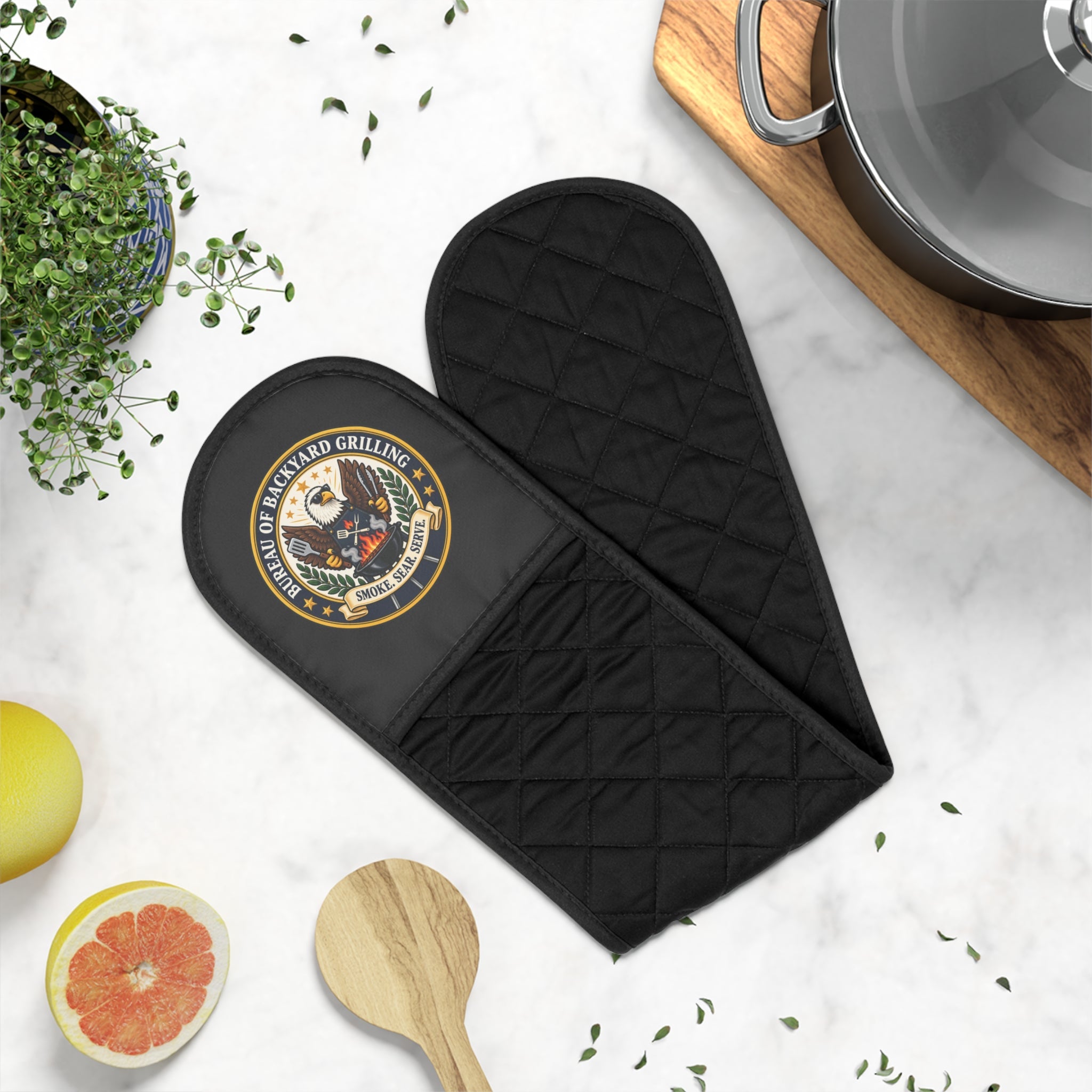 Bureau of Backyard Grilling Double Oven Mitt - Cooking Accessories, Oven Mitts & Pot Holders - EpiAl's Shop