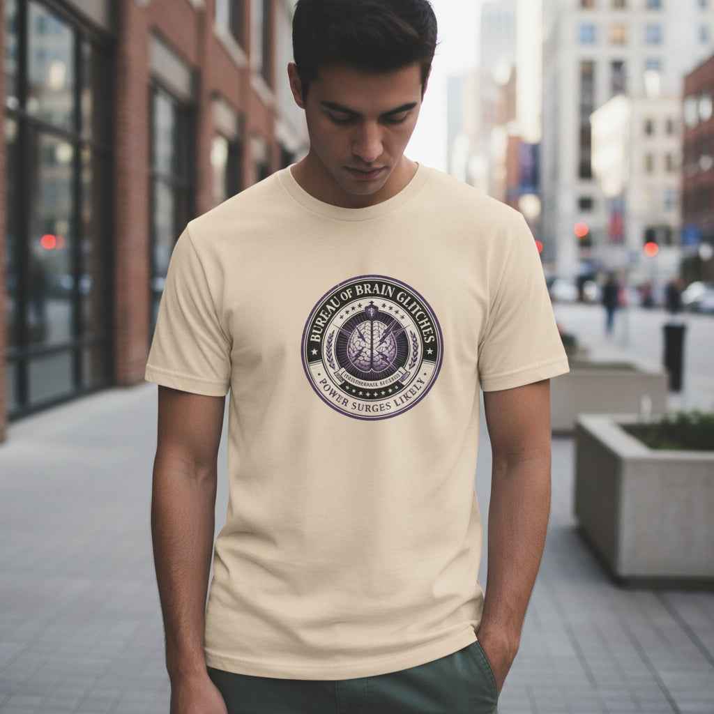 Bureau of Brain Glitches Tee – Power Surges Likely – Epilepsy Awareness Shirt - Clothing, Unisex, T-Shirts - EpiAl's Shop