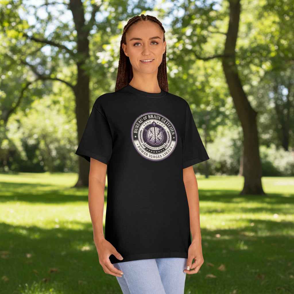 Bureau of Brain Glitches Tee – Power Surges Likely – Epilepsy Awareness Shirt - Clothing, Unisex, T-Shirts - EpiAl's Shop