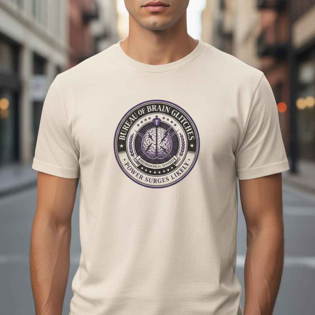 Bureau of Brain Glitches Tee – Power Surges Likely – Epilepsy Awareness Shirt - Clothing, Unisex, T-Shirts - EpiAl's Shop