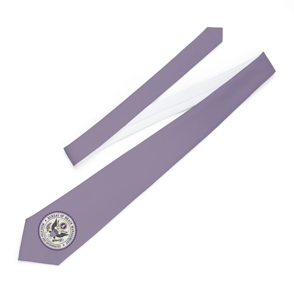 Bureau of Brain Management Necktie | Medicated and Opinionated Purple Statement Tie - Clothing, Men, Neckties - EpiAl's Shop