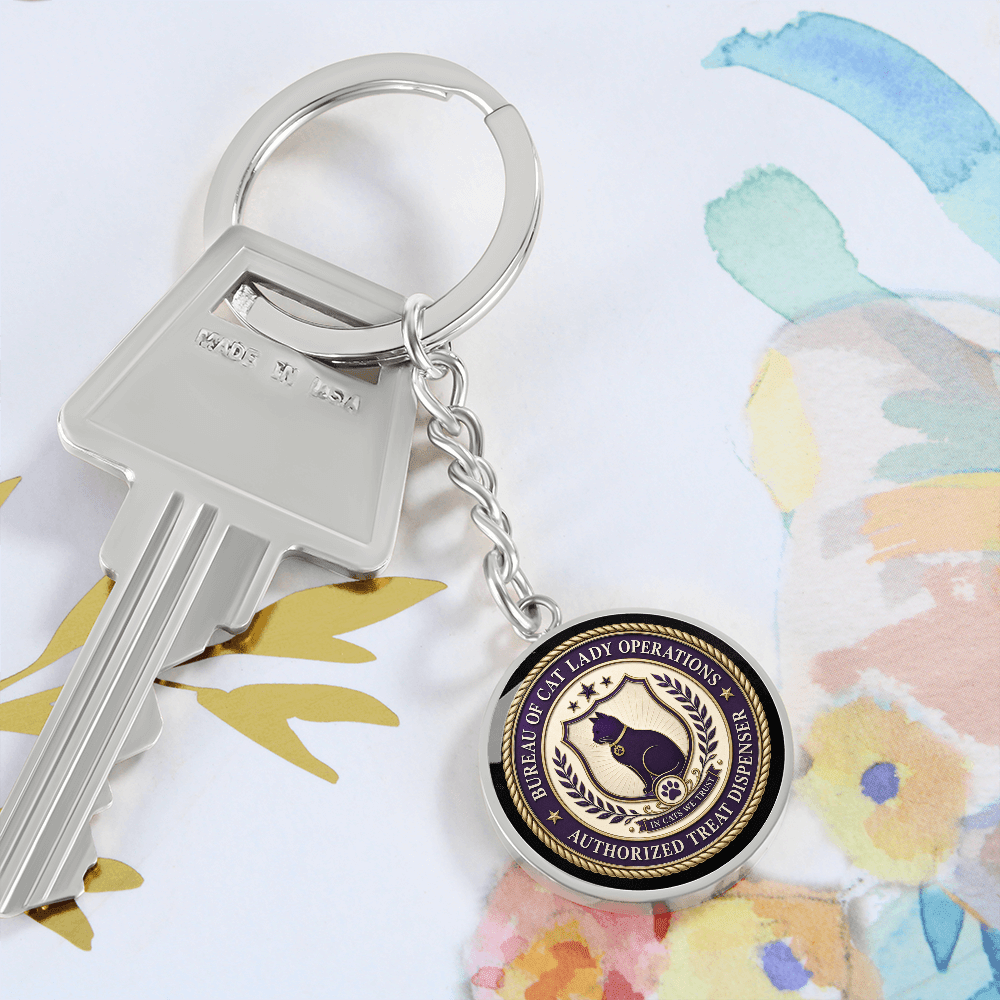 Bureau of Cat Lady Operations Keychain - Jewelry, Keychains - EpiAl's Shop